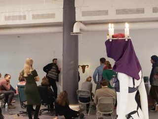 Siste dag av kurset Bodyart og feminisme med Mikael D. Brkic og Vilde vin Krogh