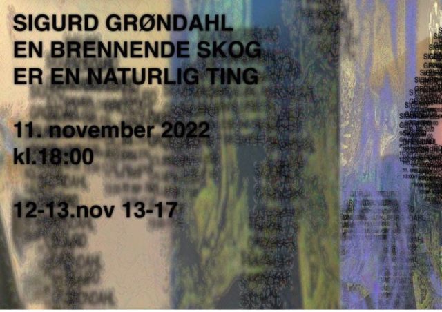 Utstilling: Sigurd Grøndahl - 'En Brennende Skog er en Naturlig Ting' Utstilling: Sigurd Grøndahl - 'En Brennende Skog er en Naturlig Ting'